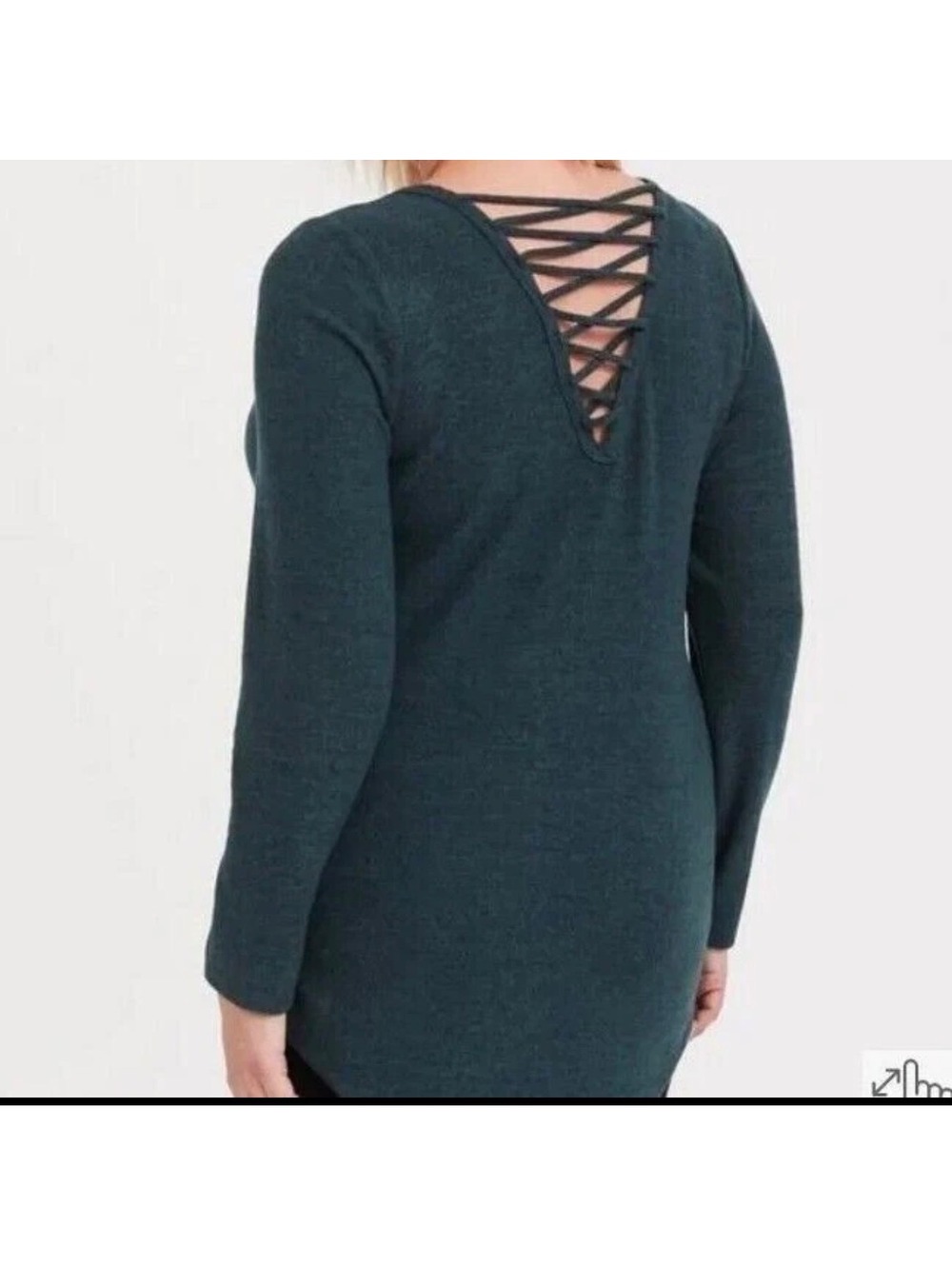 Women’s Plus Torrid Super Soft Plush Long Sleeve Active Tunic Shirt 2 Green